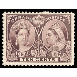 canada stamp 57 queen victoria diamond jubilee 10 1897 M VF 089