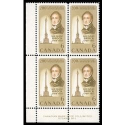 canada stamp 501 sir isaac brock and memorial column 6 1969 PB LL %231