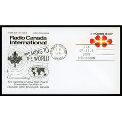canada stamp 541 radio canada international 15 1971 FDC PC 010