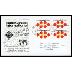 canada stamp 541 radio canada international 15 1971 FDC BLOCK 013
