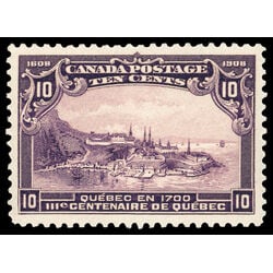 canada stamp 101 quebec in 1700 10 1908 M XFNH 068