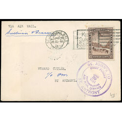 newfoundland stamp c6 dog sled and airplane 15 1931 U XF 003