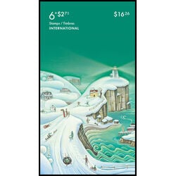 canada stamp bk booklets bk827 holiday winter scenes 2023