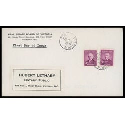 canada stamp 318 sir john abbott 1952 FDC PC 022
