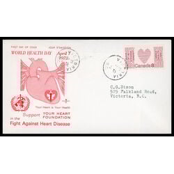 canada stamp 560 heart 8 1972 FDC PC 006