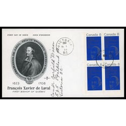canada stamp 611 bishop laval 8 1973 FDC LL 018