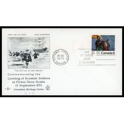 canada stamp 619 scottish settlers and hector 8 1973 FDC PC 015