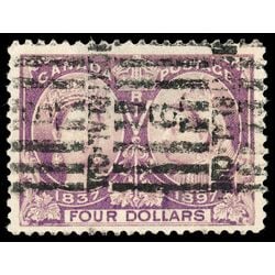 canada stamp 64 queen victoria diamond jubilee 4 1897 U VF 073