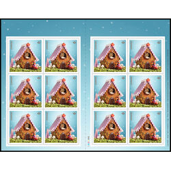 canada stamp bk booklets bk849 holiday gingerbread houses 2024