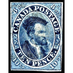 canada stamp 7 jacques cartier 10d 1855 U F 073