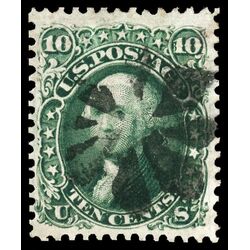 us stamp postage issues 89 washington 10 1867 U VF 003