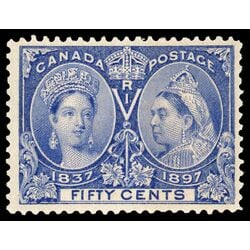 canada stamp 60 queen victoria diamond jubilee 50 1897 M VF 097