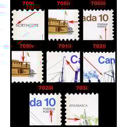 canada stamps inland vessels 700 3 lot of 8 different varieties