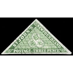 newfoundland stamp 11a pence second issue 3d 1860 U XF 029