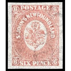newfoundland stamp 20ii pence third issue 6d 1861 M XFNH 001