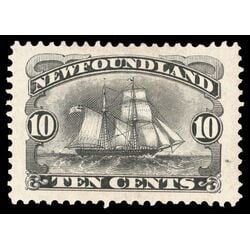 newfoundland stamp 59 schooner 10 1887 M XFNG 022