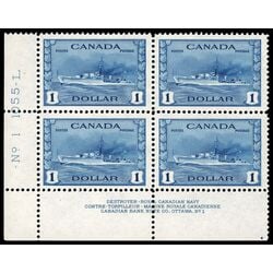 canada stamp 262 tribal class destroyer royal canadian navy 1 1942 PB LL %231 044