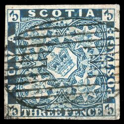 nova scotia stamp 2 pence issue 3d 1851 U VF 023