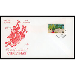 canada stamp 530 snowmobile and trees 15 1970 FDC PC 009
