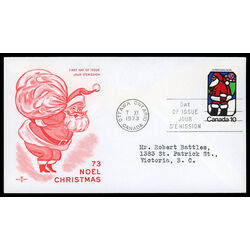 canada stamp 627 santa claus 10 1973 FDC PC 008