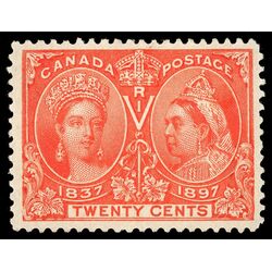 canada stamp 59 queen victoria diamond jubilee 20 1897 M VF 079