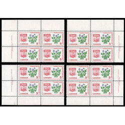 canada stamp 421i new brunswick purple violet 5 1965 PB SET