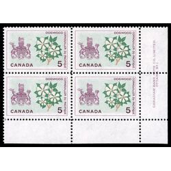 canada stamp 423 british columbia dogwood 5 1965 PB LR