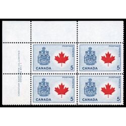 canada stamp 429a canada maple leaf 5 1966 PB UL %231