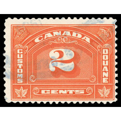 canada revenue stamp fcd7 bilingual customs duty 2 1935