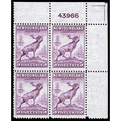 newfoundland stamp 257 caribou 5 1941 PB UR %2343966 FNH