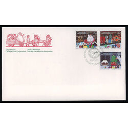 canada stamp 1067 9 fdc santa claus parade 1985 FDC COMBO