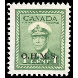 canada stamp o official o1 king george vi war issue 1 1949