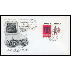 canada stamp 569a algonkian indians 1973 FDC PC 011