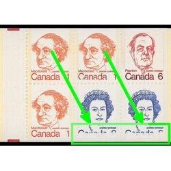 canada stamp bk booklets bk74 caricature definitives 25 1974 I