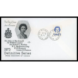 canada stamp 593 queen elizabeth ii 8 1973 FDC PC 029