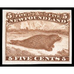 newfoundland stamp 25pi harp seal 5 1866 M VF 004