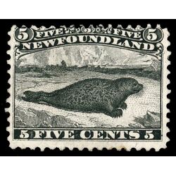 newfoundland stamp 26 harp seal 5 1866 M F 023