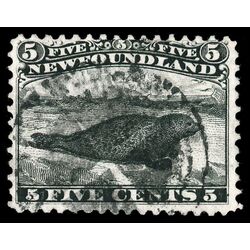 newfoundland stamp 26 harp seal 5 1866 U F VF 025