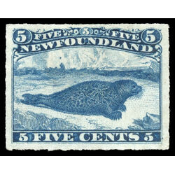 newfoundland stamp 40 harp seal 5 1876 M VF 028