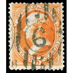 us stamp postage issues 163 webster 15 1873 U 002