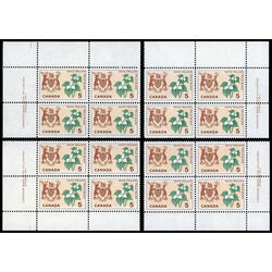 canada stamp 418i ontario white trillium 5 1964 PB SET %231
