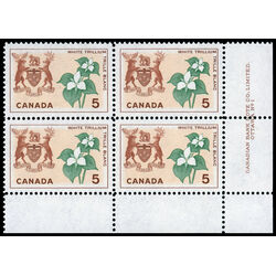 canada stamp 418i ontario white trillium 5 1964 PB LR %231