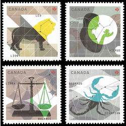 canada stamp 2453 2456 signs of the zodiac 2012
