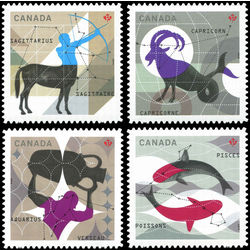 canada stamp 2457 2460 signs of the zodiac 2013