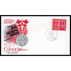 canada stamp 644 snowshoeing 8 1974 FDC PC 003