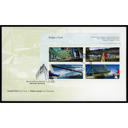 canada stamp 2103a canadian bridges 2005 FDC UL