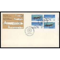 canada stamp 874a military aircraft 1980 FDC LR