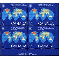 canada stamp 977i map of the earth 2 1983 PB LR