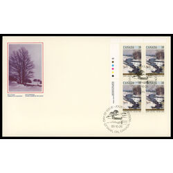 canada stamp 1256 bend in gosselin river arthabaska 38 1989 FDC UL