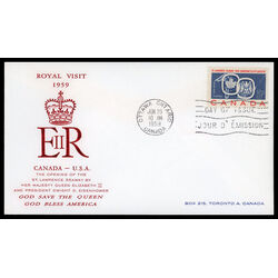 canada stamp 387 seaway and national emblems 5 1959 FDC 008